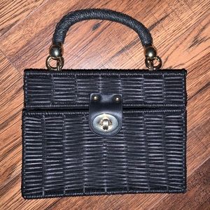 Brand New black wicker purse